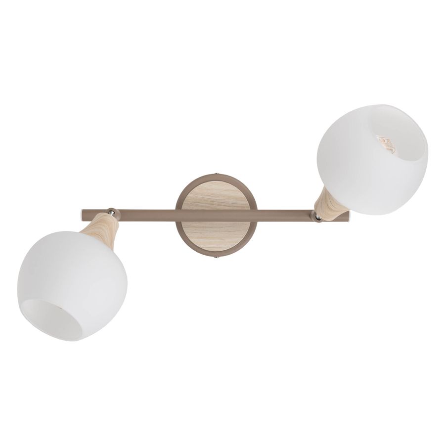 2er Deckenleuchte  MONACO  L: 28cm beige - IP20, E14, Beige
