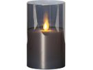 LED Pillar Kerze M-Twinkle - Indoor, Schwarz, 12.5cm Höhe, Timerfunktion