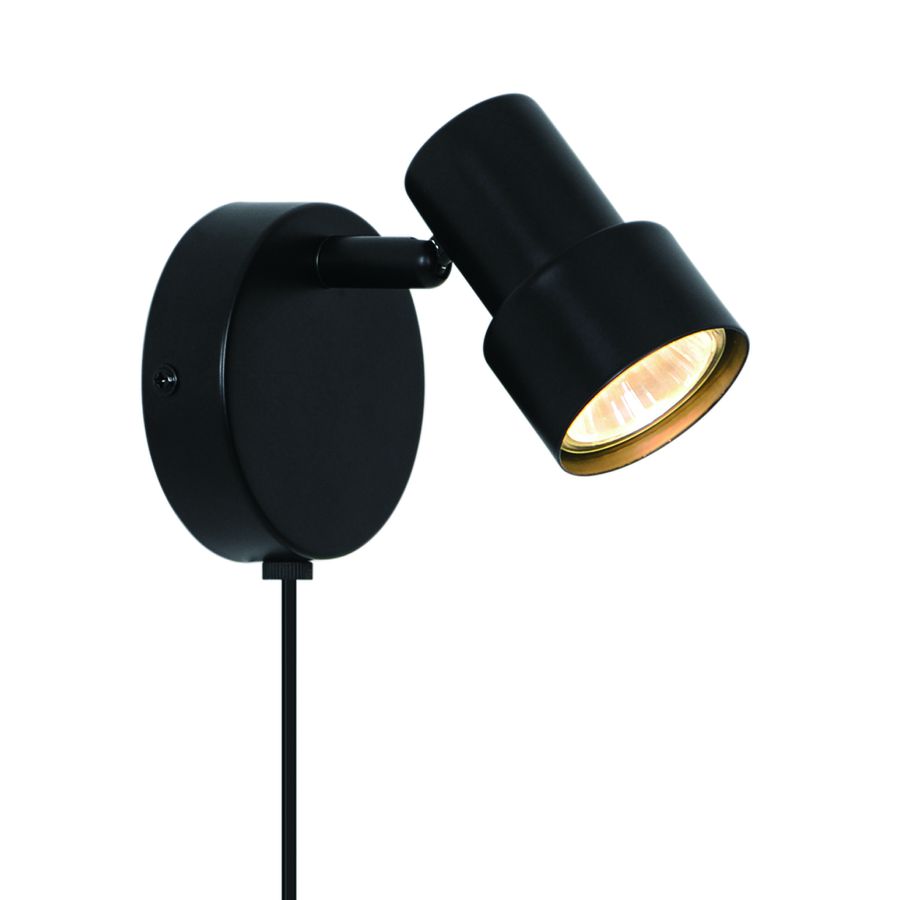 Wandleuchte Boston spot Schwarz - 5W, GU10, IP20