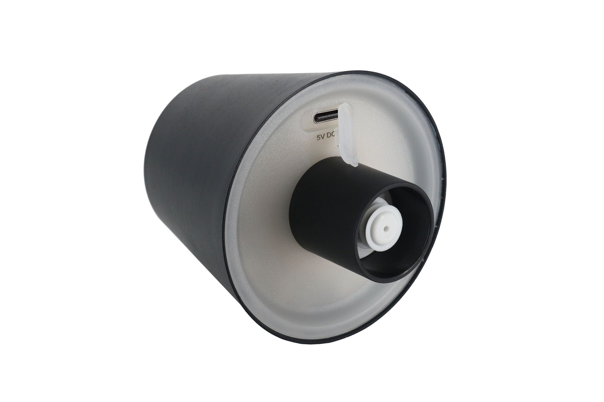 Akku Tischleuchte Wine Bottle USB-C GINI Schwarz - IP54, RGBW, 250lm