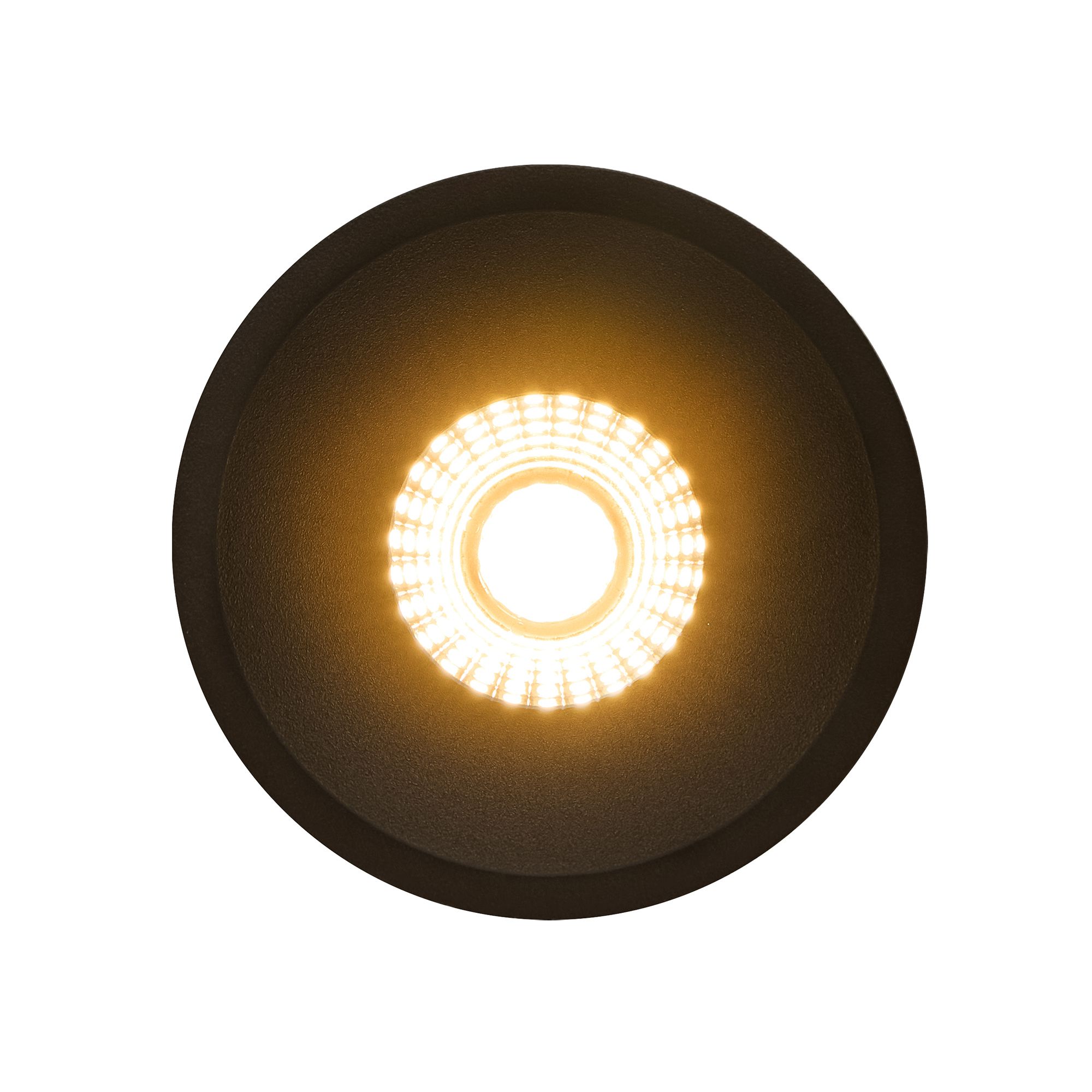LED Einbaudownlight ALBRIC - 8W, 535lm, 2700K, IP44, CRI 90, schwarz, dimmbar, D=90mm, H=49mm, BL=83mm