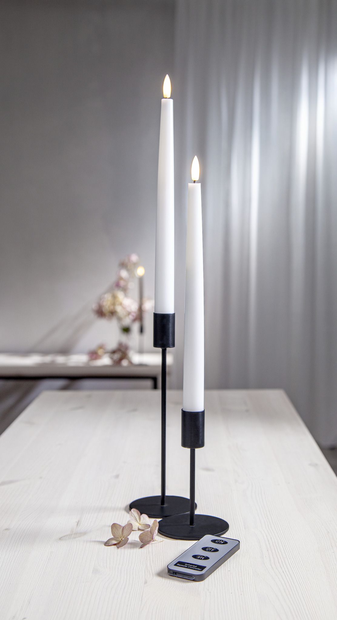 LED Dinner Kerze 2 pack Flamme Slim - 0/20