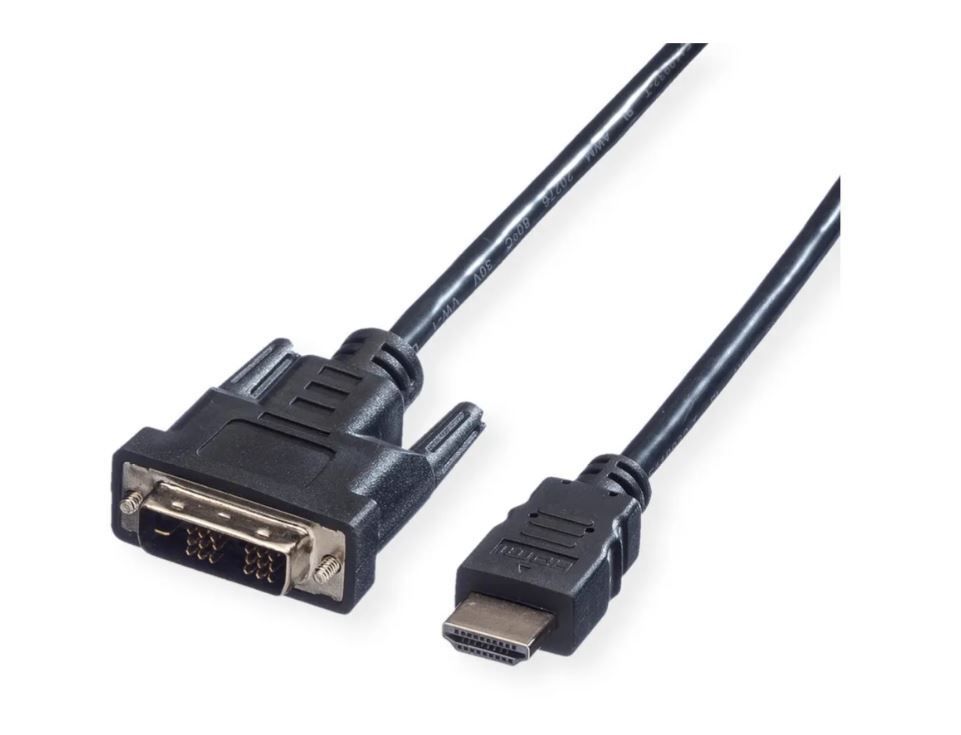 Kabel DVI auf HDMI - Kabel DVI (18+1) ST - HDMI ST, schwarz, 2m