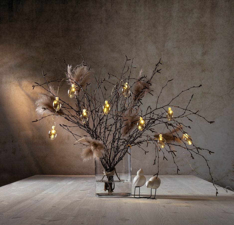 Lichterkette Shimmer - IP20, Beige, Warmweiss