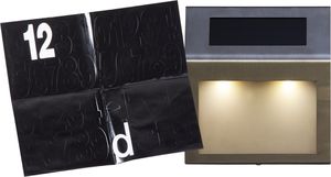 Solar Wand Laterne Wally - Silber, Lichtfarbe Warmweiss