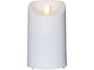 LED Pillar Kerze M-Twinkle - Outdoor, Weiss, 12.5cm Höhe, Timerfunktion