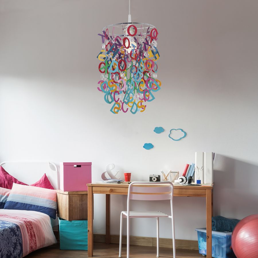 Kinder-Pendelleuchte - IP20, E27, multicolor