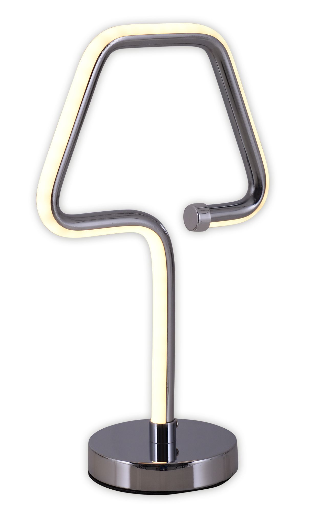 LED Tischleuchte Loop Line h: 30cm chrom - LED fest verbaut, 3000K, warmweiss