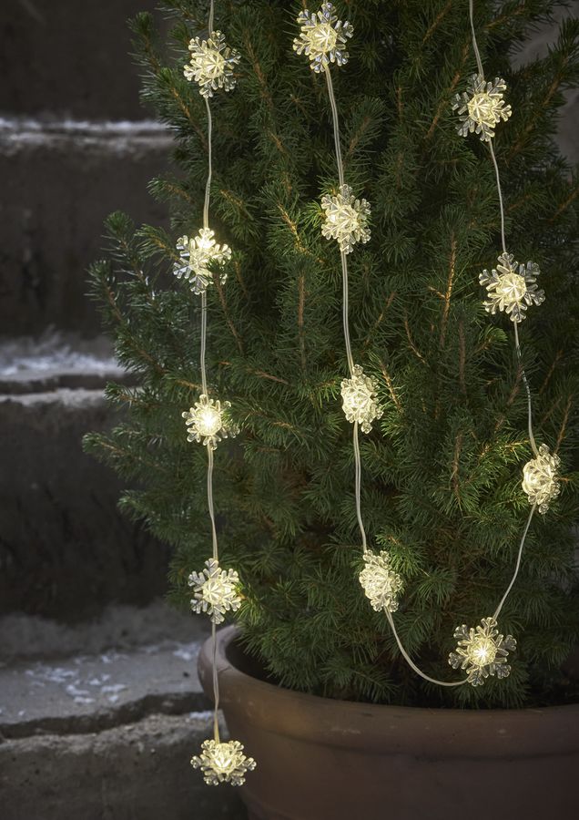 Lichterkette Snowstar - IP44, Warmweiss, 20 LED'S