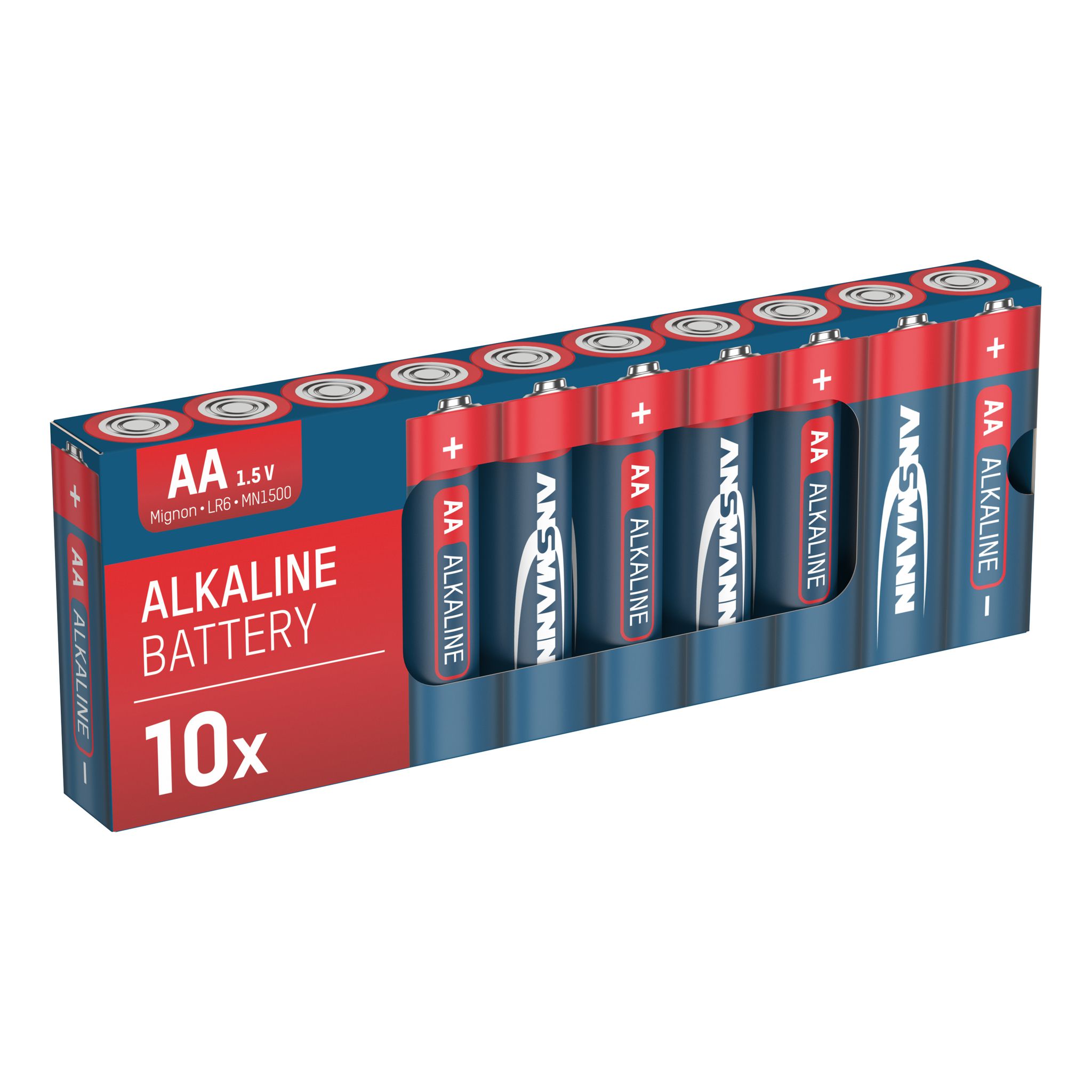 Alkaline Batterien 100er Vorteilspack 10x10 AA, POS-Lösung - LR6/AA Batterien 100er Box Retailverpackung
