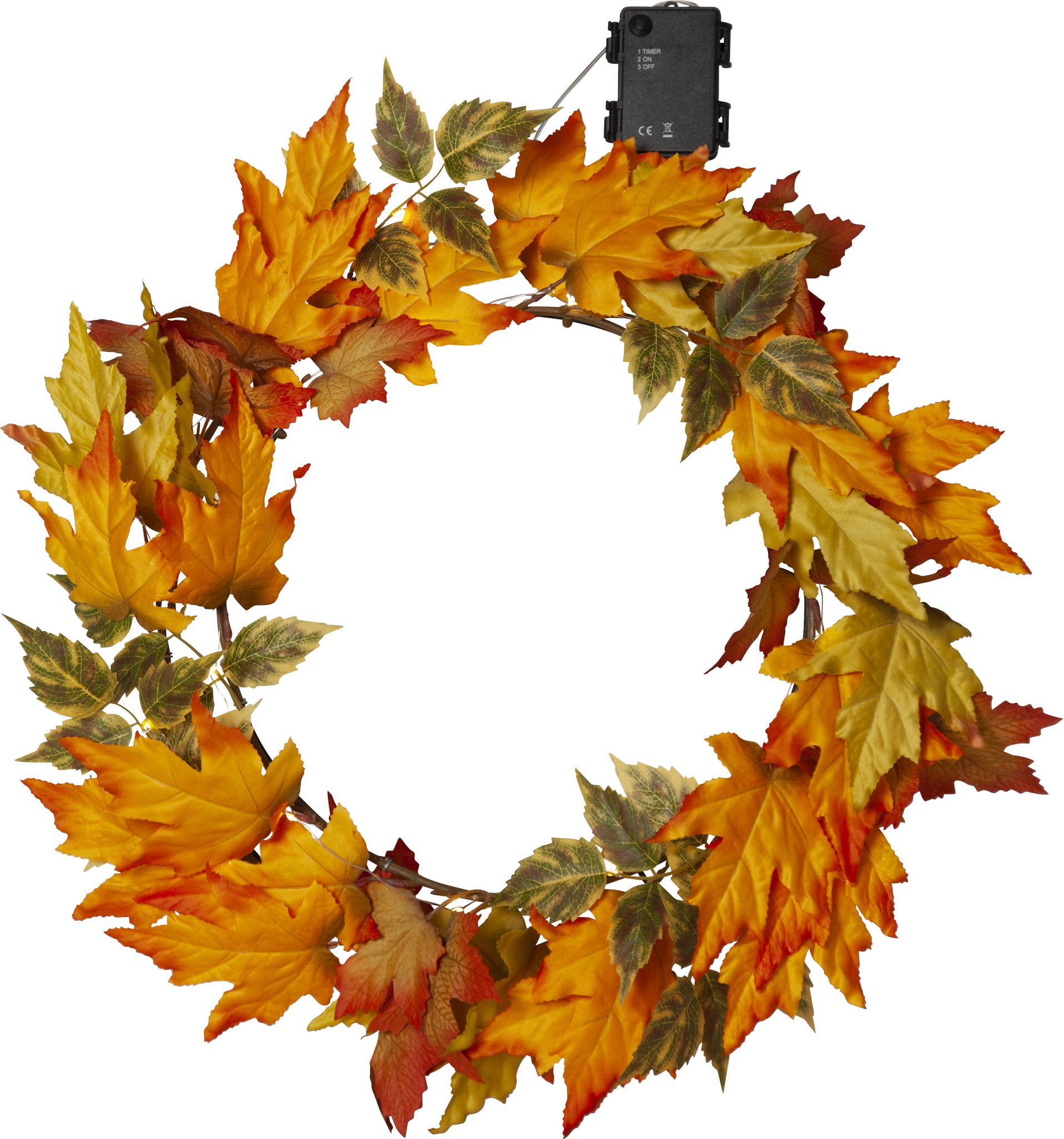 Kranz Autumn - IP44, Warmweiss, Amber