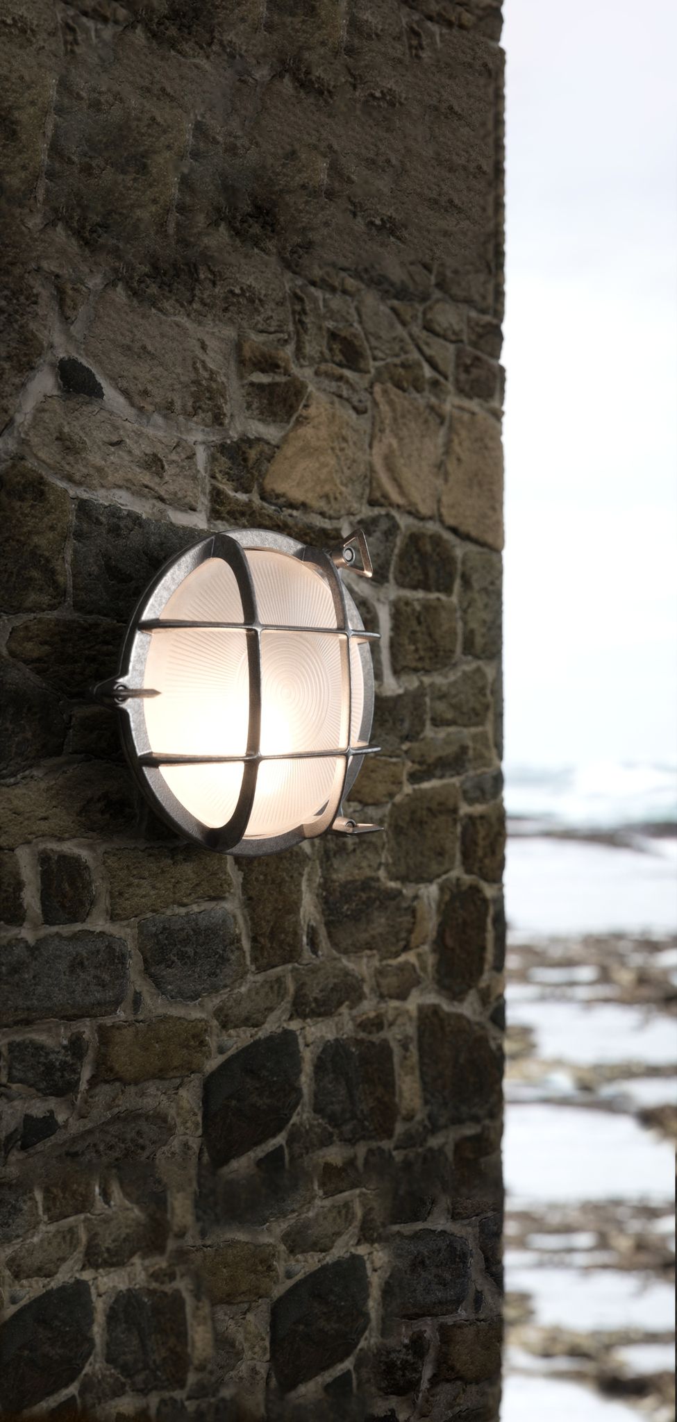 Polperro, Wandleuchte, Nickel - E27, max. 12,5W, IP64