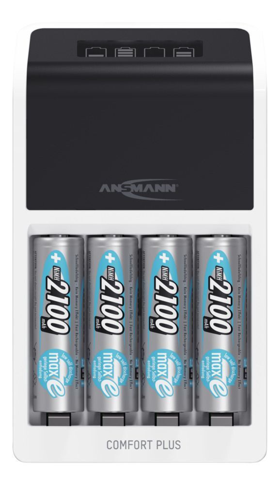 Akku-Ladegerät Comfort Plus + 4× AA 2100mAh - Comfort Plus + 4× AA 2100mAh Akkuladegerät