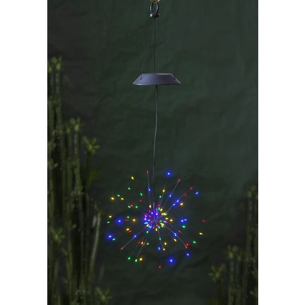 Solar Dekoration Firework Solar - Schwarz, Lichtfarbe Multi