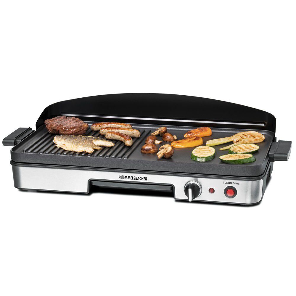 Grill de table BBQ 2003 Gourmet - Tischgrill BBQ, Edelstahl/schwarz, 1900W