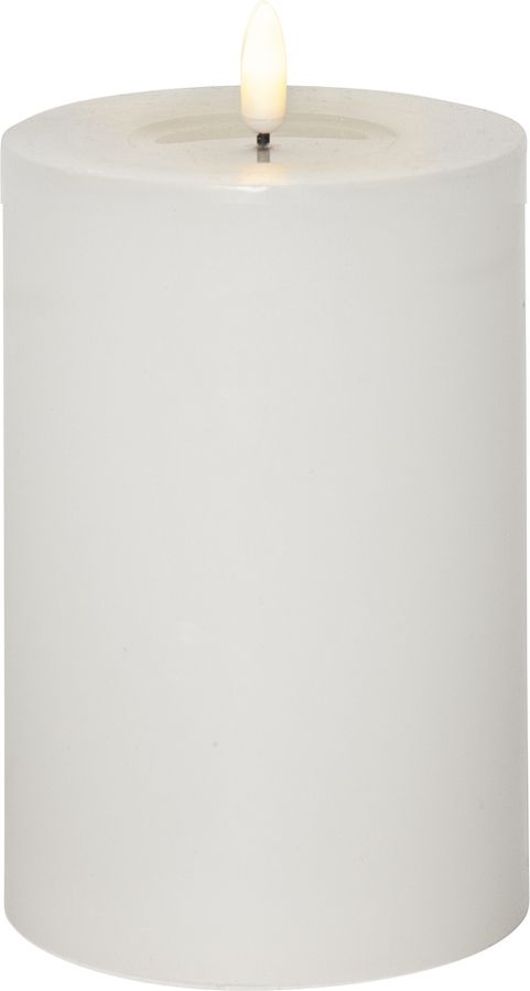 LED Pillar Kerze Flamme Flow Big - Indoor, Weiss, 17.50 cm Höhe, Timerfunktion