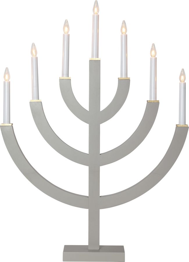 Kerzenleuchter Anno - IP20, Grau, Warmweiss