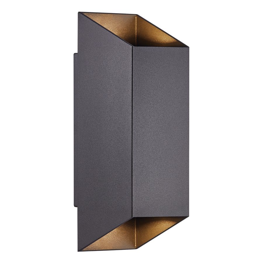 Nico Square 22, Wandleuchte, Schwarz - GU10, IP54, max.25W