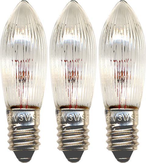 Ersatzlampen 3 Pack - E10, 9Lm,Keine AngabeK, 3W, 34V