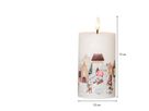 LED Pillar Kerze Flamme Winterland - Indoor, 15 cm Höhe,Timerfunktion