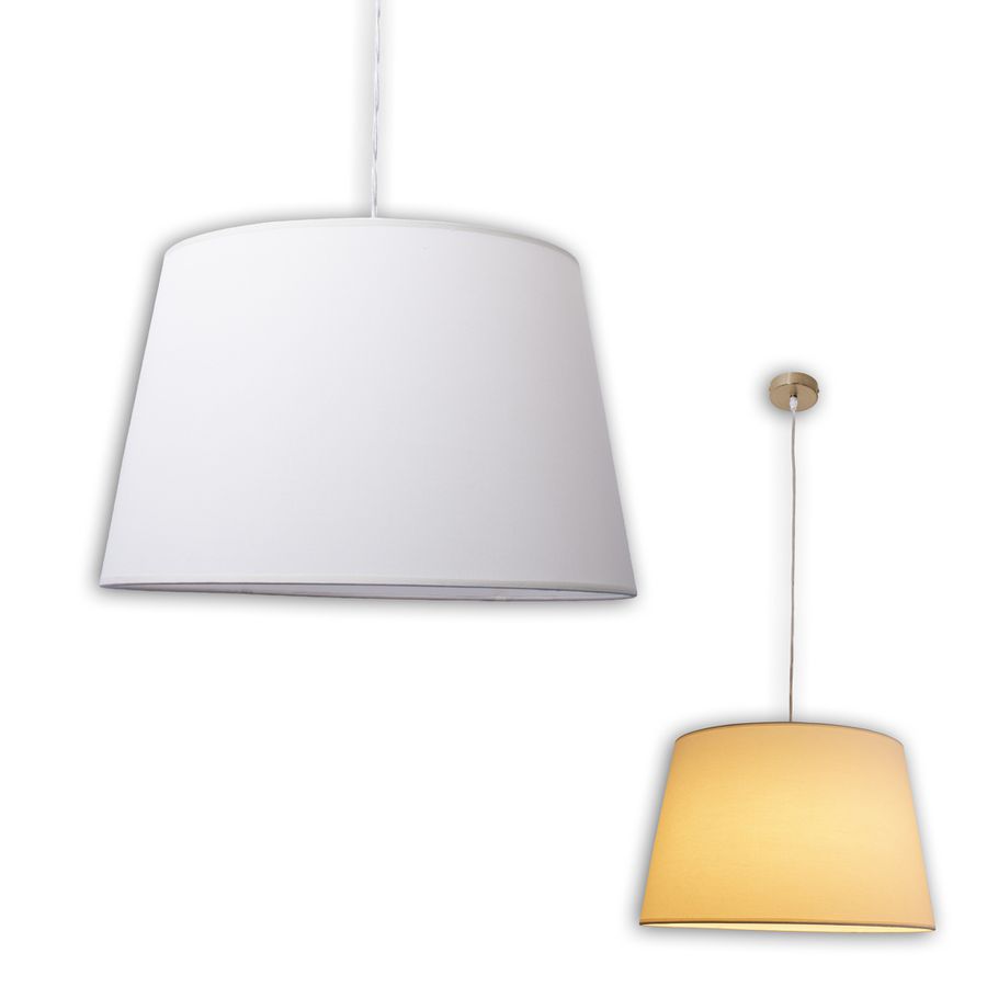 Pendelleuchte Bologna beige messing - E27, IP20