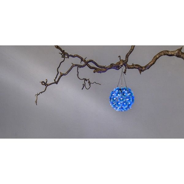 Solar Decoration Hortensia - Blau, Lichtfarbe Weiss
