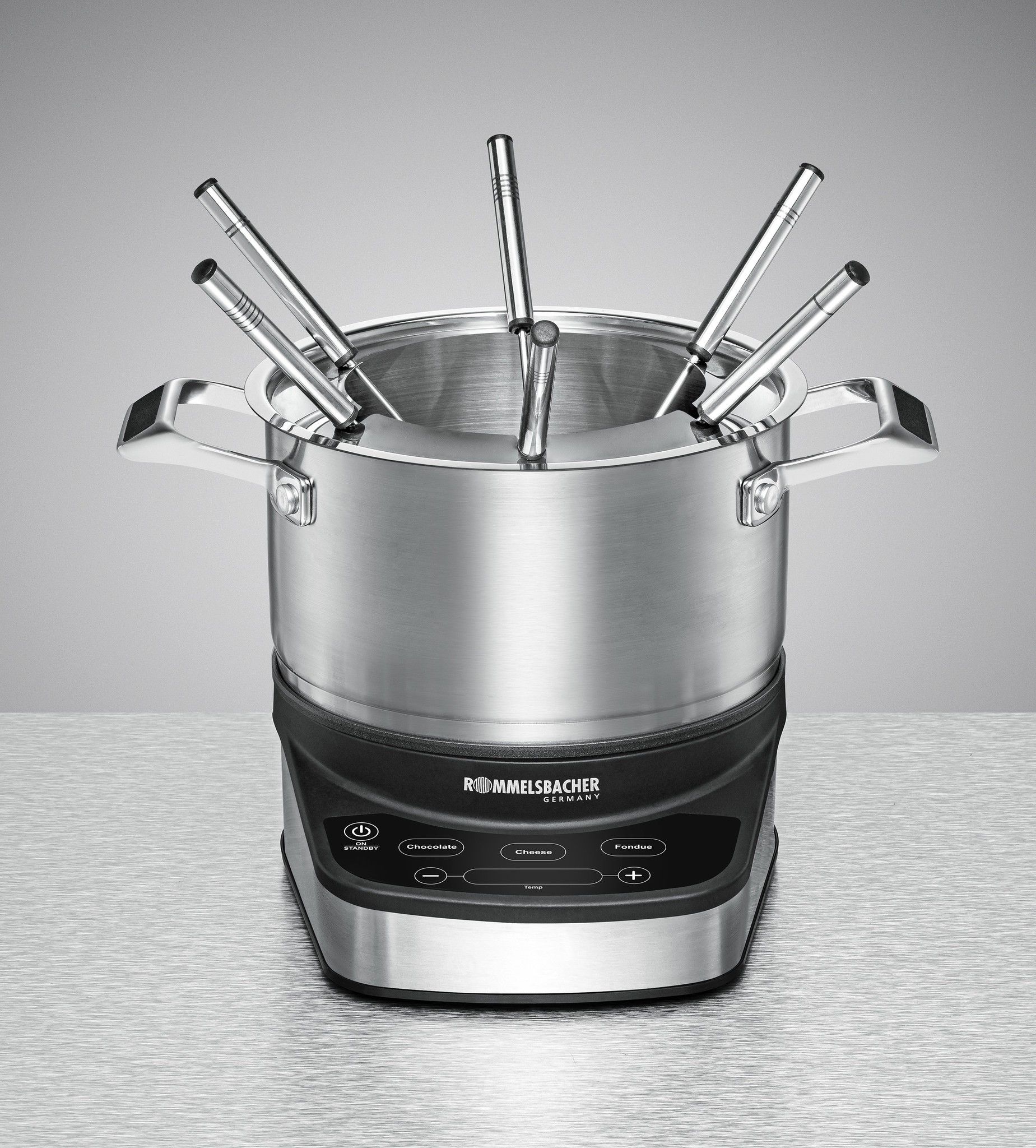 Fondue Set - Fondue Set, 230V, 1200W, Edelstahl/schwarz