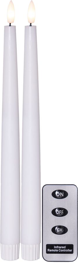 LED Dinner Kerze 2 pack Flamme Slim - 0/20
