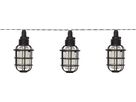 Solar Lichterkette Cage - Schwarz, Lichtfarbe Warmweiss