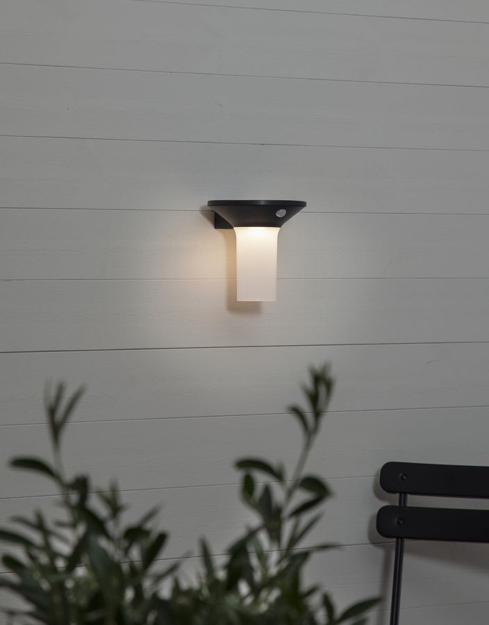 Solar Wand Laterne Valta - Graphit, Lichtfarbe Warmweiss