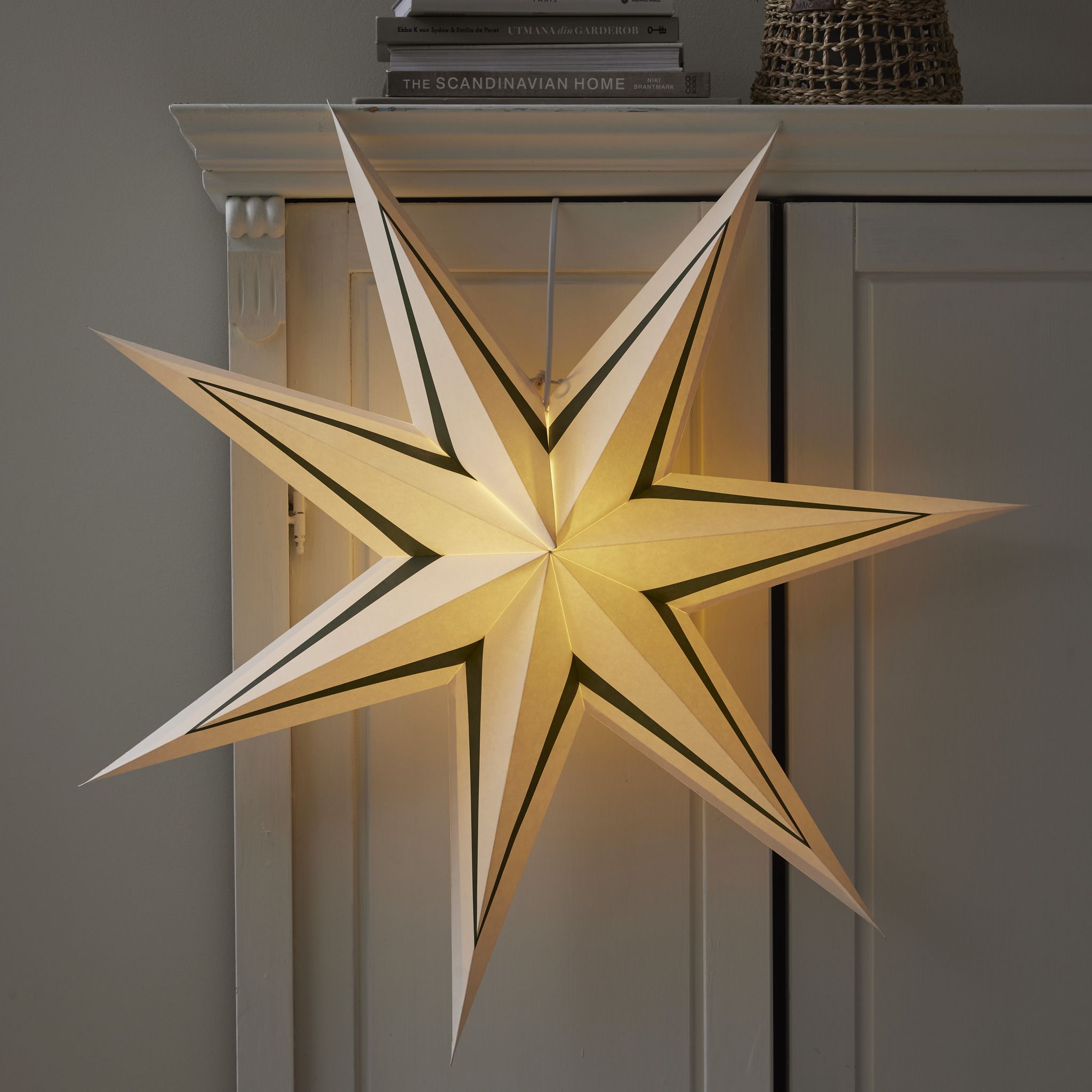 Paper Star Stripe - Indoor, , Weiss