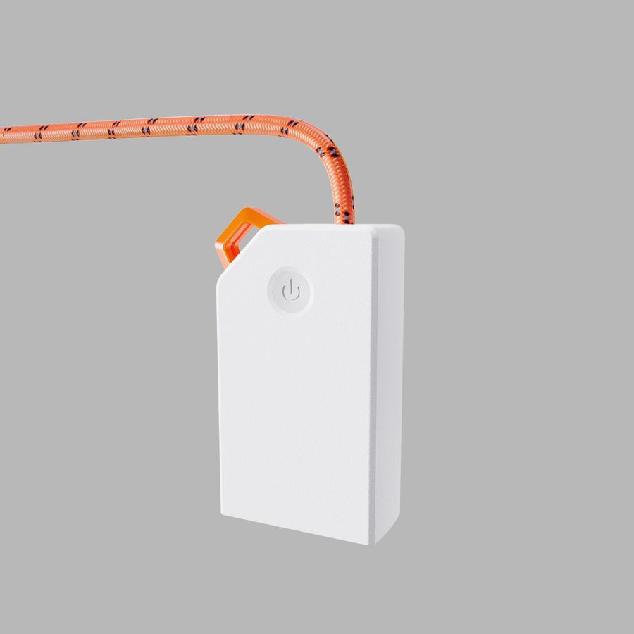 5m Seil geflochten mit integrieter LED Beleuchtung - 3xAA Batterie (exkl.), 50 LED`s, IP67, Farbe Orange, L= 500cm,  Zugkraft pro Meter 2.95KN/300KG