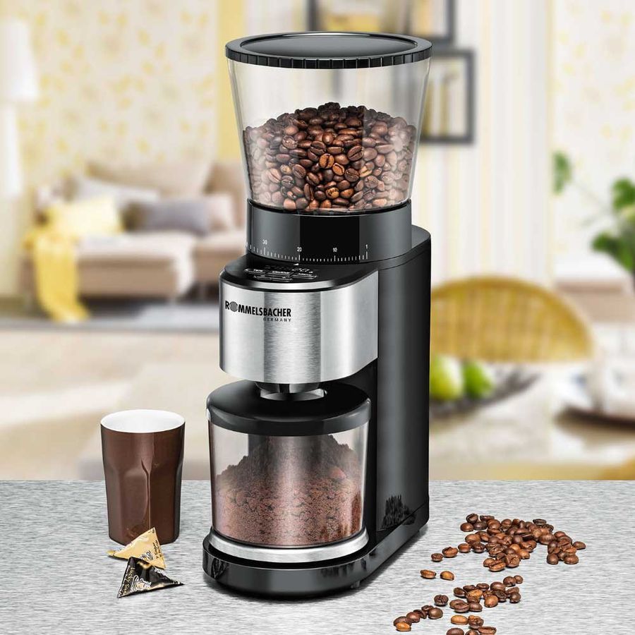 Kaffeemühle EKM 500 - Kaffeemühle, Edelstahl/schwarz, 160W