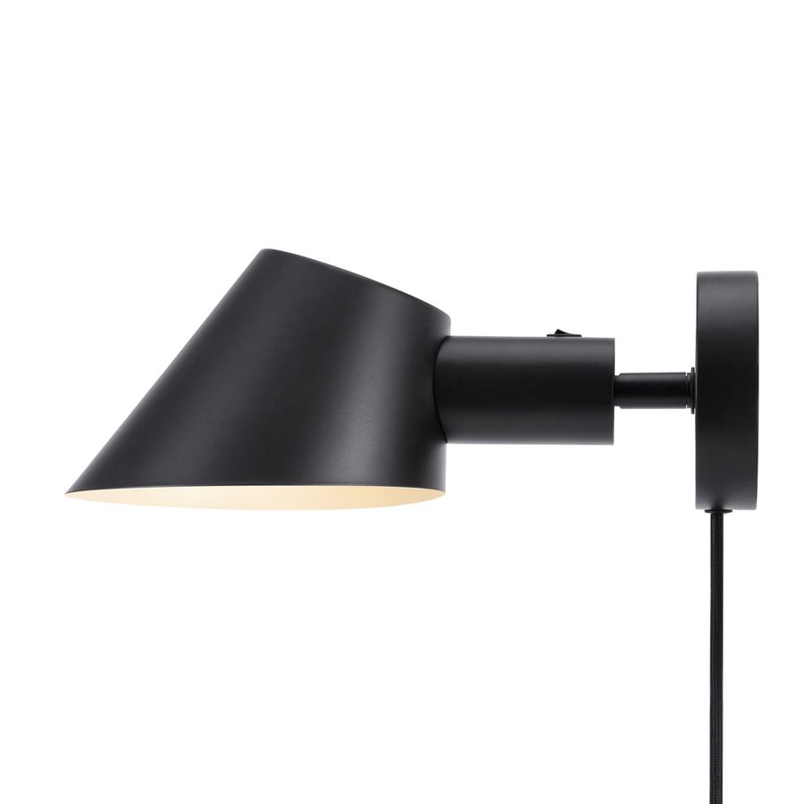 Stay Short, Wandleuchte, Schwarz - E27, max. 60W, IP20