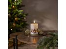 LED Pillar Kerze Flamme Winterland - Indoor, 12.5 cm Höhe,Timerfunktion