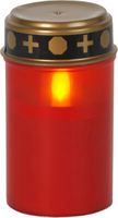 LED Grablicht Serene - Outdoor, Rot, 12cm Höhe, Timerfunktion