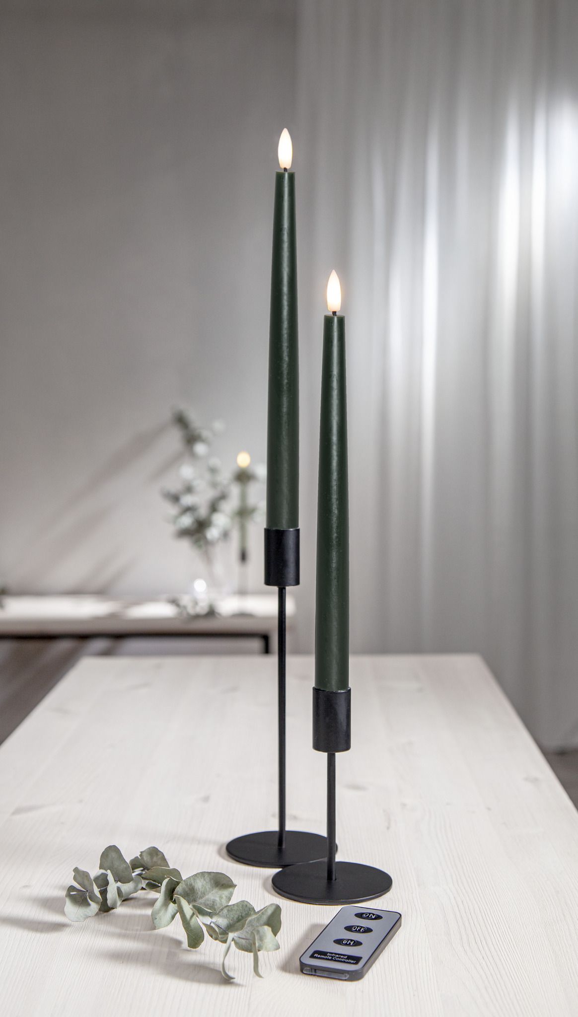 LED Dinner Kerze 2 pack Flamme Slim - 0/20