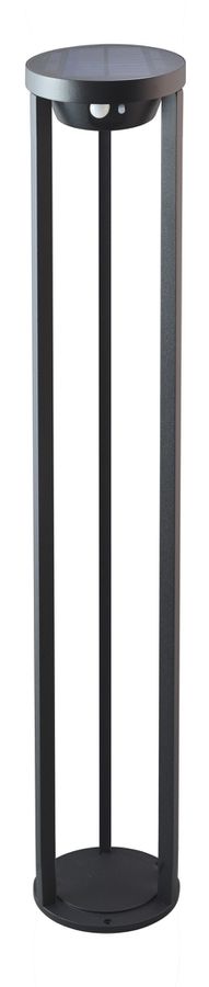Solarleuchte MARKAB - 3.7V DC, 5.88W, 600lm, 3000K, CRI 80, 110°, schwarz, D=160mm, H=800mm
