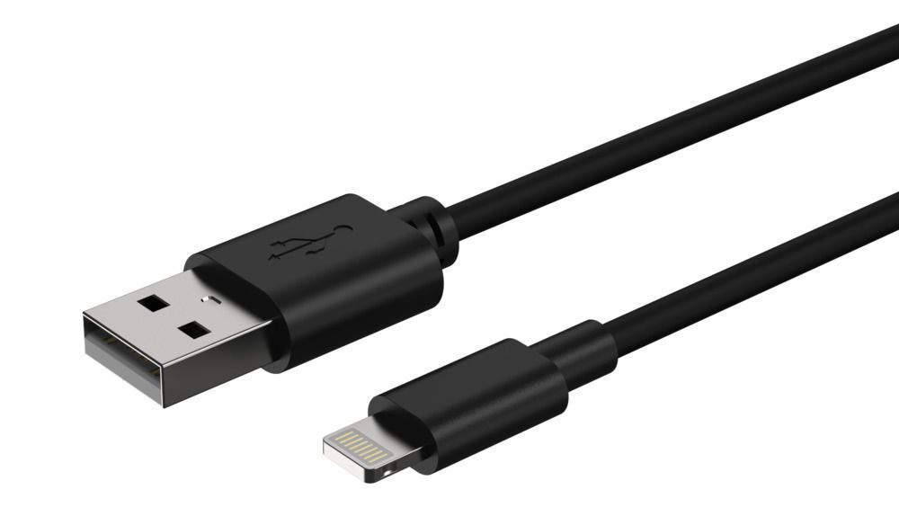 Lightning Daten und Ladekabel 100 cm - Lightning Daten und Ladekabel 100 cm schwarzes Kabel