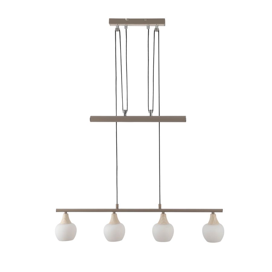 4er Pendelleuchte  MONACO  L: 78cm beige - IP20, E14, Beige