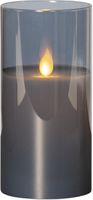 LED Pillar Kerze M-Twinkle - Indoor, Schwarz, 15cm Höhe, Timerfunktion