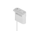 Mini Desktop Charger USB A+C PD20W Weiss - mit ausziehbarem USB-C Kabel