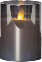 LED Pillar Kerze M-Twinkle - Indoor, Schwarz, 10cm Höhe, Timerfunktion