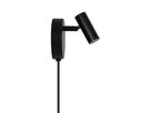 Wandleuchte Omari Round Schwarz - LED, IP20, 230V