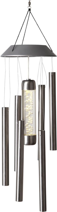 Vento solare Bubbly - Rostfreier Stahl, Lichtfarbe Warmweiss