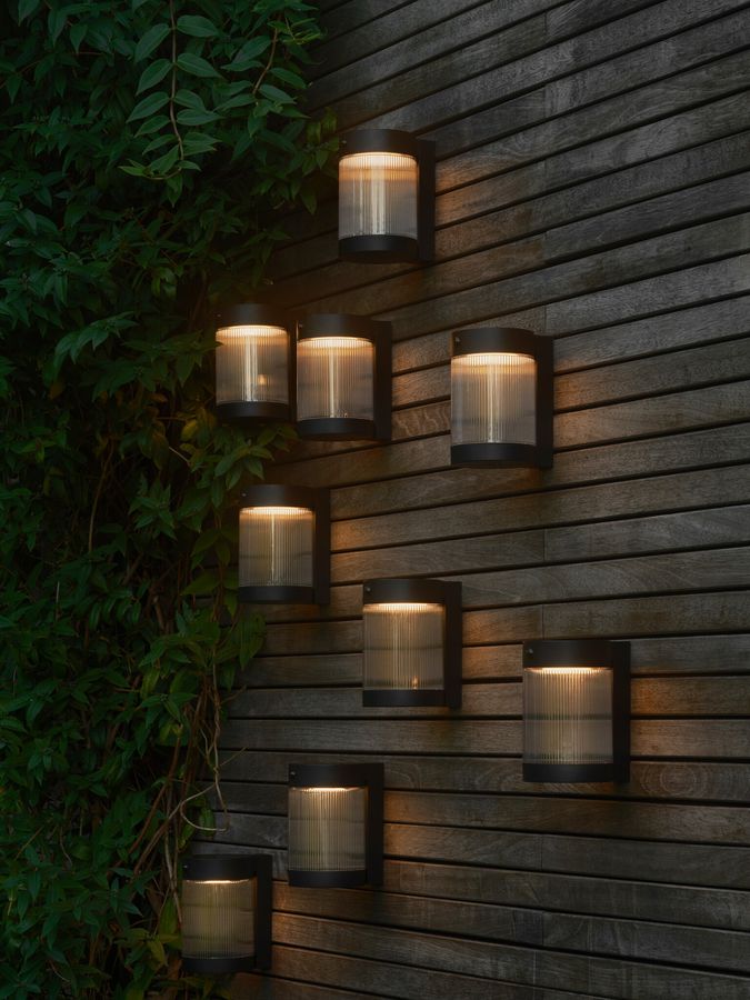 Solar-Wandleuchte COUPAR - LED-Modul 3.2W, IP44, schwarz