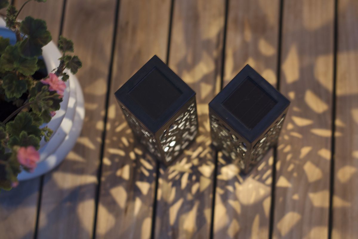 Solar Dekoration Izola mini - Schwarz, Lichtfarbe Warmweiss