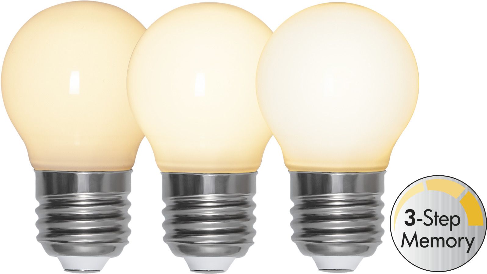 LED Leuchtmittel E27 G45 Opaque Filament RA90 3-step memory - E27, 350Lm, 4W, 230V