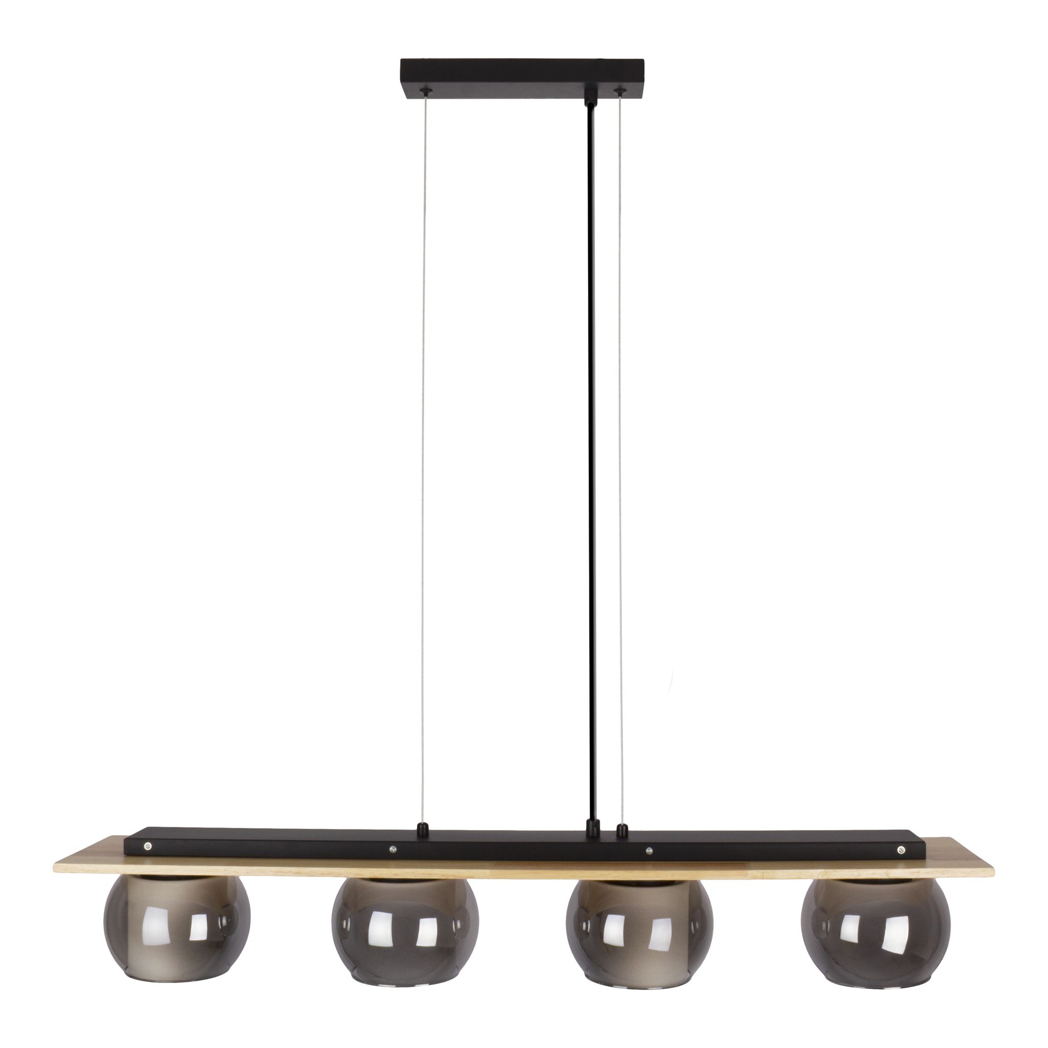 4er Spot Pendelleuchte TEXAS L:90cm smokey exkl. Leuchtmittel - E27, IP20, 230V