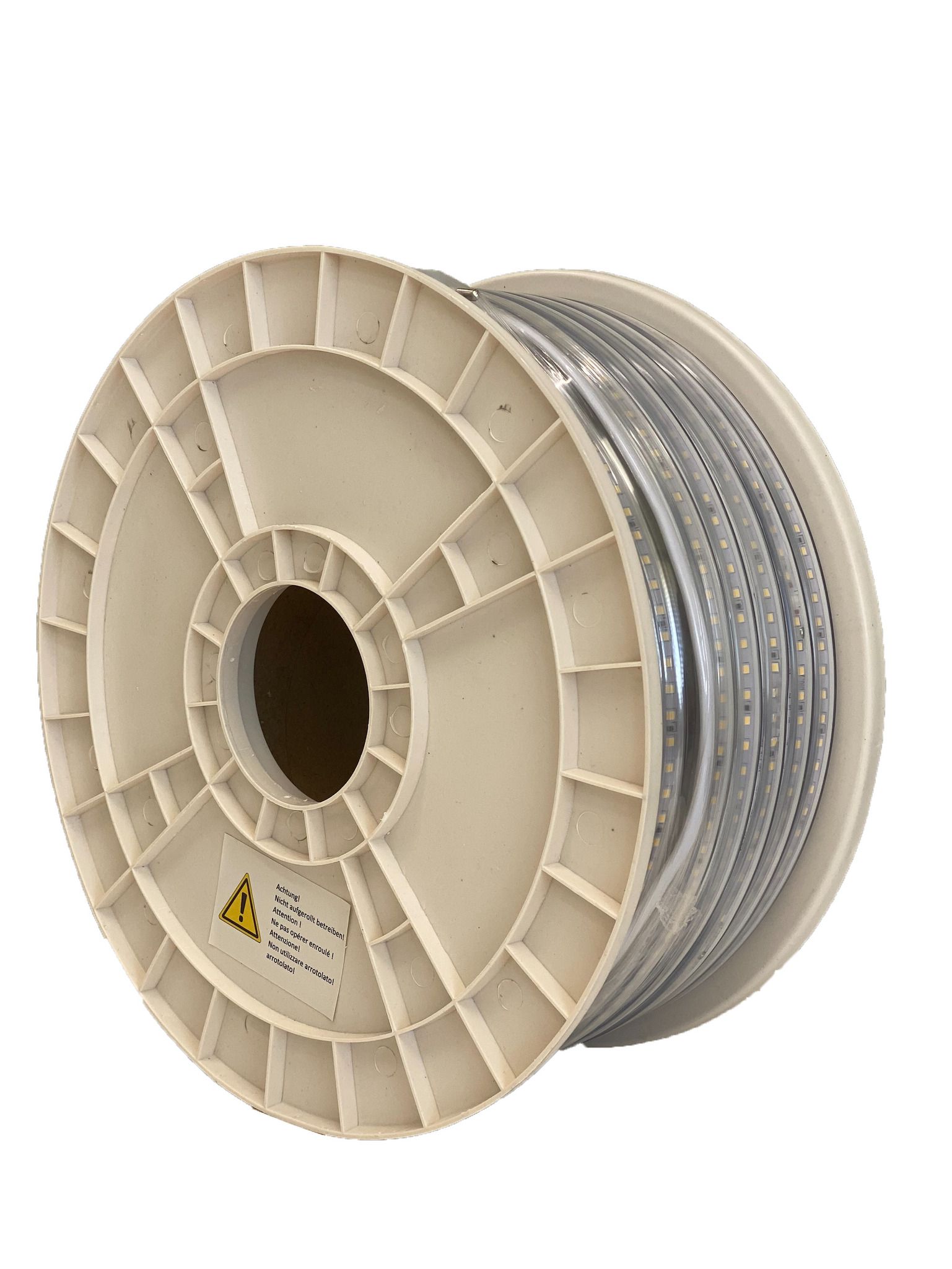 LED Lichtband FLEX 50 inkl. zwei Anschlusskabel IP55 2-polig - 250W, 15000lm, 4000K, IP65, 120°, CRI >80, transparent, kürzbar, ON/OFF, L=50000mm, B=15mm, H=7mm